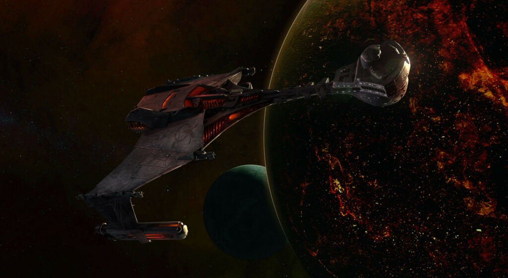 Klingon marketing render (Lighting, background, and rendering by Denman Rooke. 3D model by artists at DIGIT games)