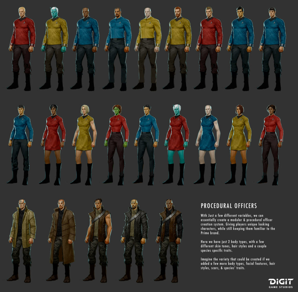 Procedural officer concepts by Denman Rooke